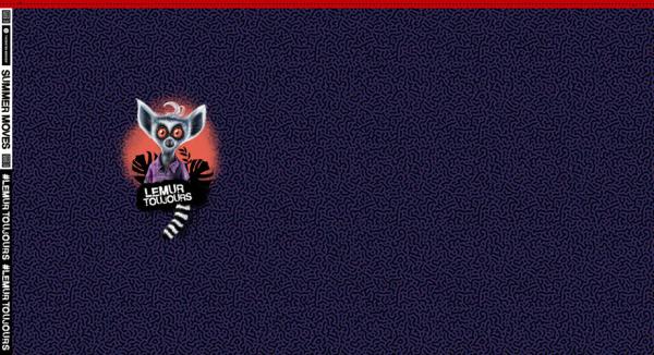 Baumwolljersey Panel Lemur Toujours ca. 85 cm by Thorsten Berger  Blau